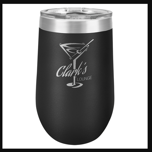 16 oz. Personalized Stemless Wine Tumbler Laser Engraved